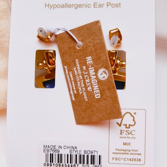 J.CREW GOBLET STONE DROP EARRINGS BLUE - Picture 6 of 9